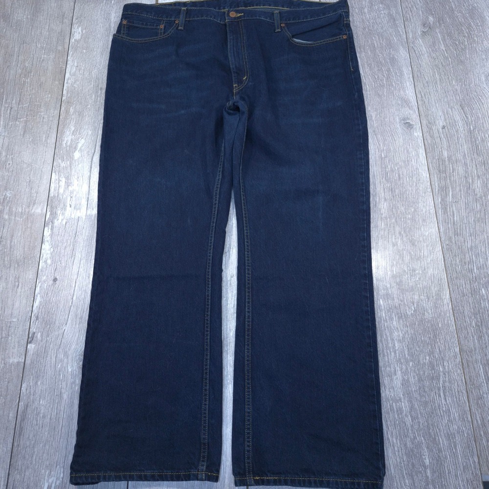 Levis 559 Relaxed Straight Leg Jeans Mens 44x32 Dark Wash Blue Denim Pant